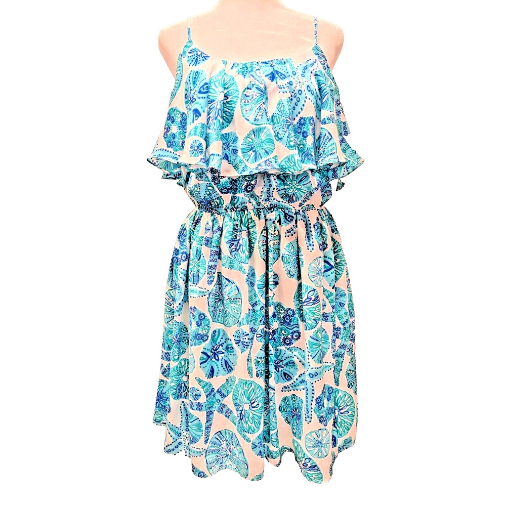 Lilly Pulitzer/Target Sand Dollar Starfish Beach Sz: M Flounce Babydoll Dress